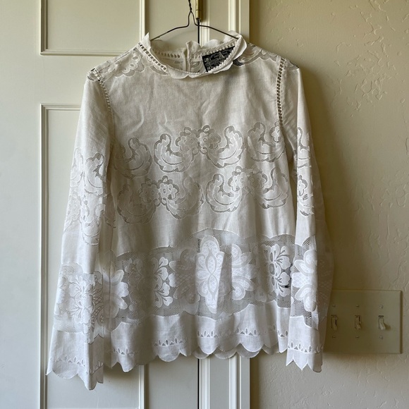 Alice Lace Blouse James Coviello Anthropologie - Picture 6 of 9
